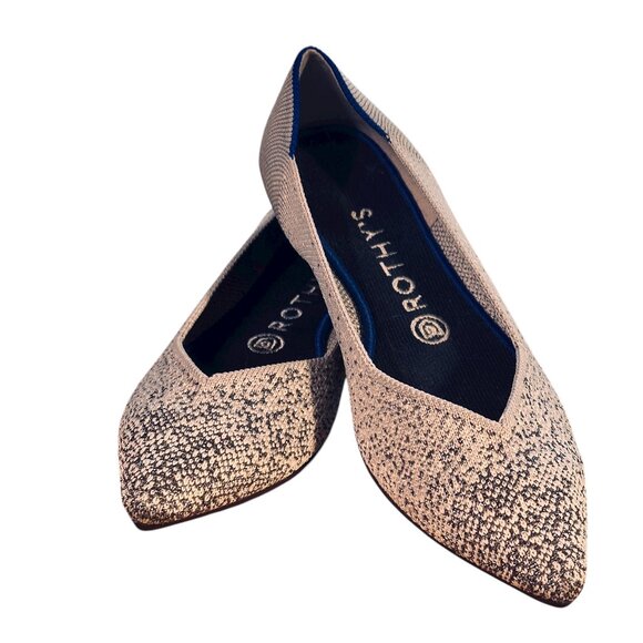 Rothy's Points Pearl Metallic Retired Size 8 - Picture 1 of 5